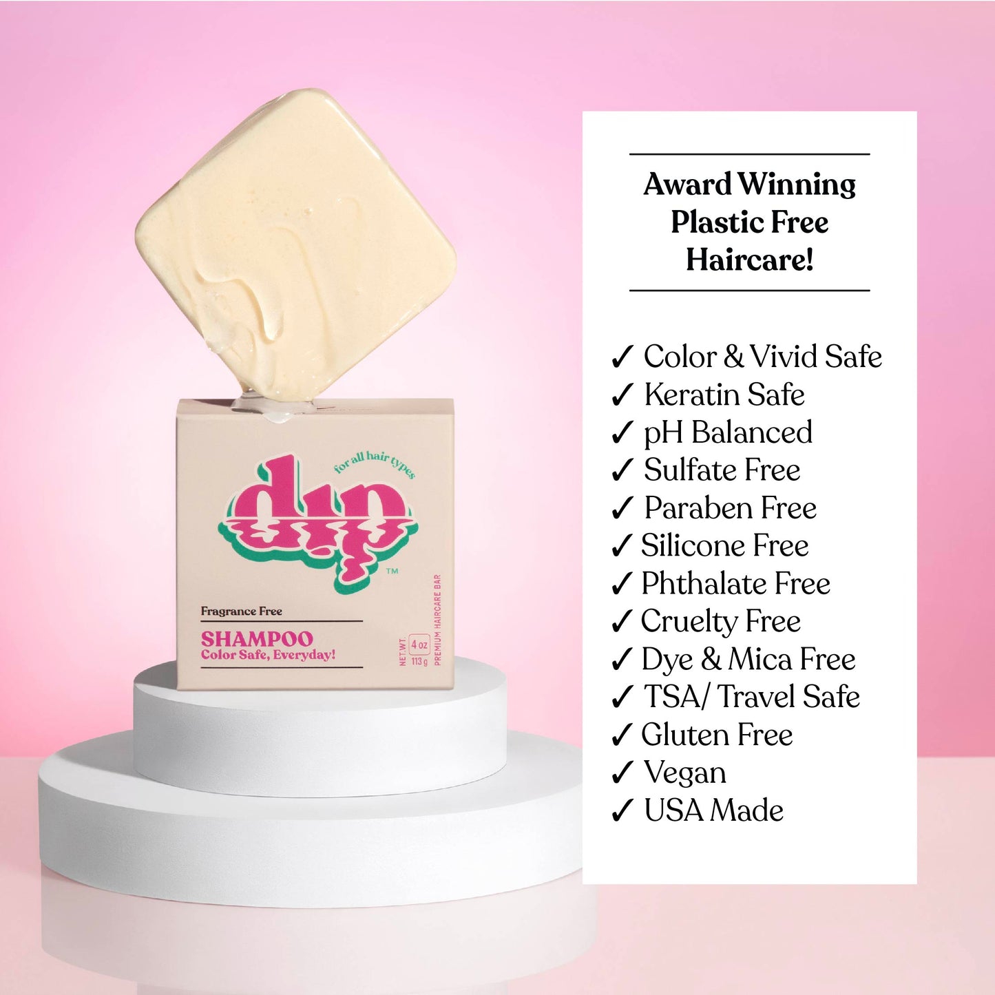 Color Safe Shampoo Bar for Every Day - Fragrance Free