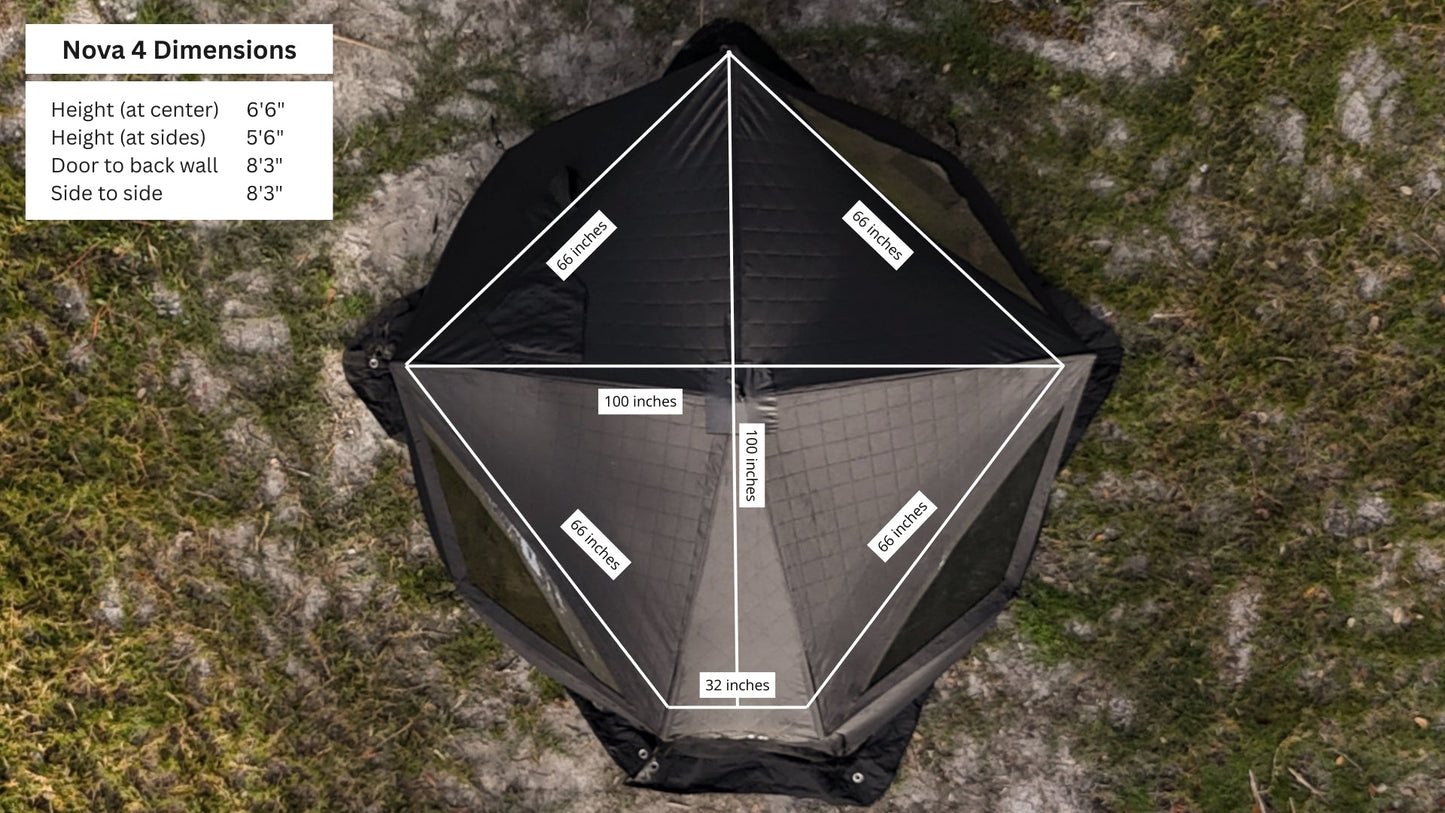 Nova 4 Sauna Tent Premium Package (4-person)