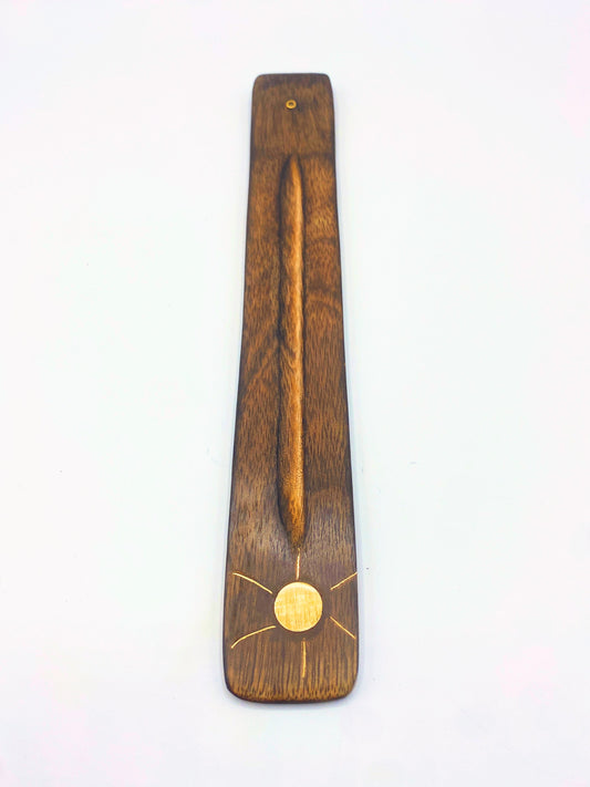 Celestial Sun Brass Inlay Incense Holder