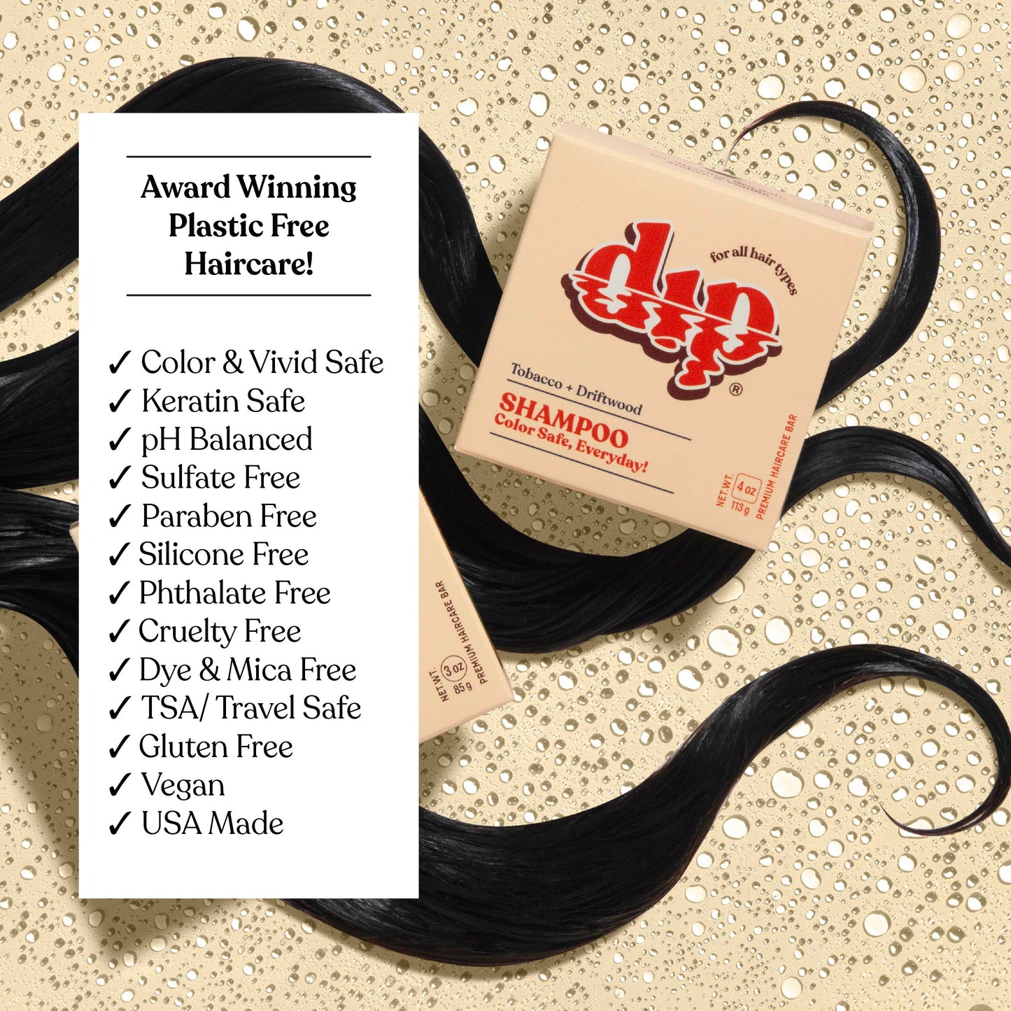 Color Safe Shampoo Bar for Every Day - Tobacco & Driftwood