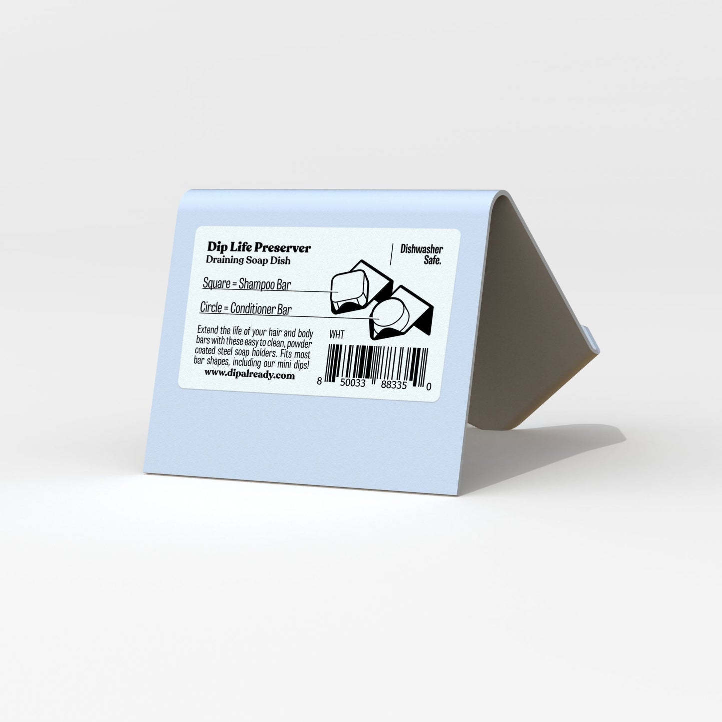 Life Preserver: White Draining Soap Dish (single unit)